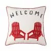 Style Selections Outdoor Cushion - Welcome and Bienvenue Print - 18-in x 18-in -Style Selections Sales Store 49235161a L