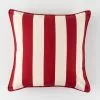 Style Selections Outdoor Cushion - Red/White Stripes - 18-in W x 18-in L -Style Selections Sales Store 49235162 L