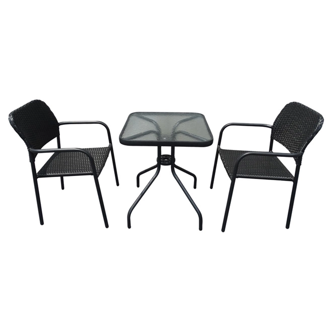 Style Selection Bistro Patio Set - Steel and Resin - Black - 3 Pieces 3 Style Selection Bistro Patio Set - Steel and Resin - Black - 3 Pieces