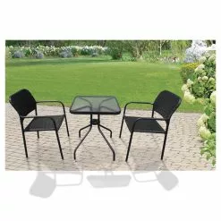 Style Selection Bistro Patio Set - Steel and Resin - Black - 3 Pieces 8 Style Selection Bistro Patio Set - Steel and Resin - Black - 3 Pieces -Style Selections Sales Store 72255050c L