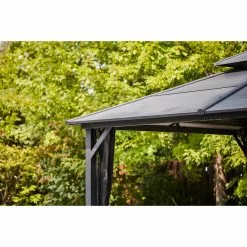 Style Selections Vented Roof Gazebo - 10-ft x 12-ft - Galvanized Steel - Grey -Style Selections Sales Store 72255182c L