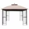 Style Selections Square Gazebo with Vented Double Roof - 10.83-ft x 9.81-ft - Brown 2 Style Selections Square Gazebo with Vented Double Roof - 10.83-ft x 9.81-ft - Brown -Style Selections Sales Store 72255185 L