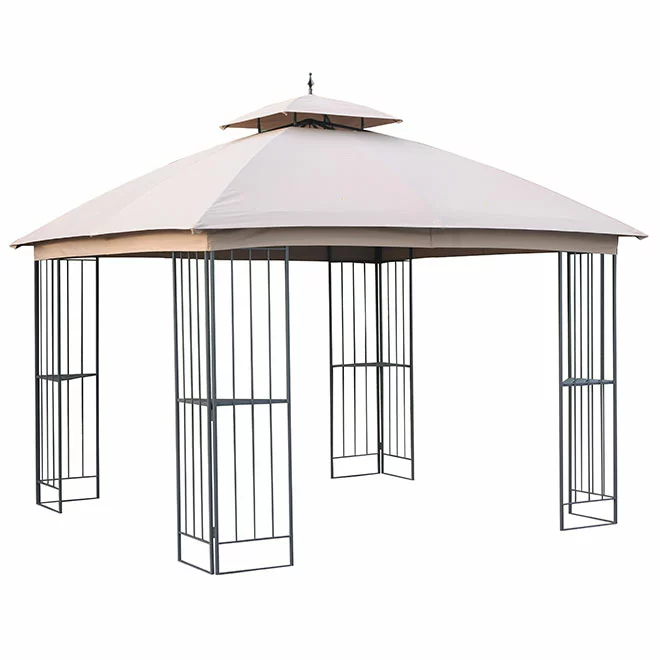Style Selections 10-ft x 10-ft Gazebo Tan 3 Style Selections 10-ft x 10-ft Gazebo Tan