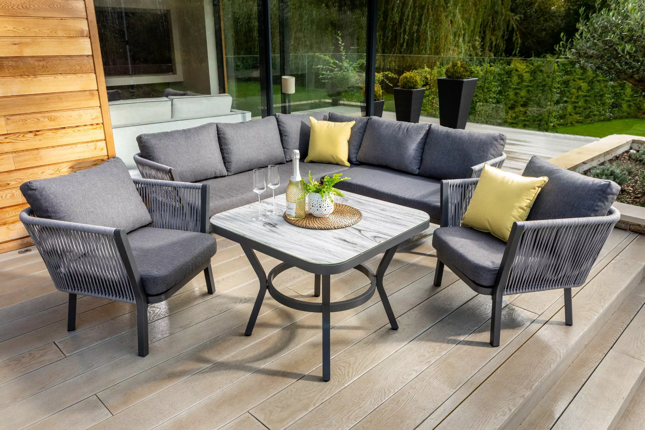 STYLE SELECTIONS Online Shop -Style Selections Sales Store Dubai Square Corner Casual Dining Set 02